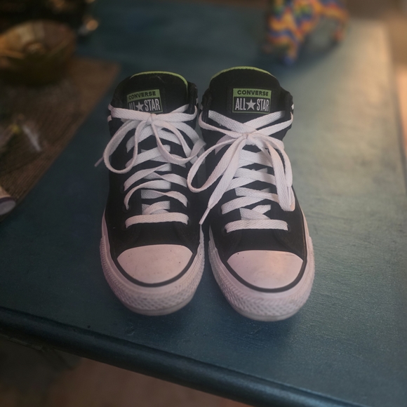 Converse Black and White High-Top Sneakers - Picture 1 of 5